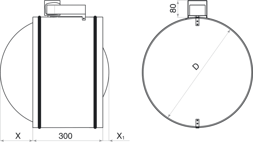 Клапаны круглого сечения FKS-1м (60)/1м(90)