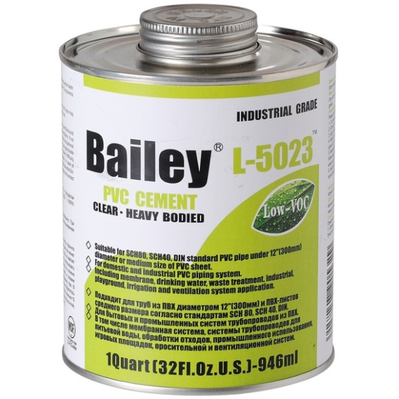 Клей для ПВХ (946 мл.) для больших диаметров Bailey купить