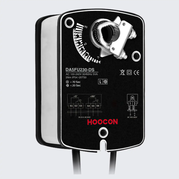 Электропривод Hoocon DA5FU230-DS 5Нм 230В О/З 2-SPDT купить